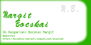 margit bocskai business card